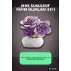 Mor Sukulent Yapım Blokları Seti - 76 Parça Bitki Modeli Masa Üstü Dekoratif Oyuncak BX-316187