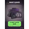 Çift Kişilik Pamuk Saten Nevresim Takımı - 4 Yastık Kılıflı Mürdüm Set BX-316194