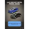 Model Araba 1:43 Diecast Metal Gövde Yaklaşık 10 cm - Tekli Paket, Çocuk Oyuncak BX-316200