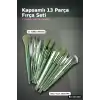 Makyaj Fırça Seti Yeşil 13 Parça Fondöten Allık ve Far Makyaj Fırçaları BX-316228