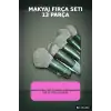 Makyaj Fırça Seti 13 Parça Yumuşak Kıllı Far ve Yüz Uygulama Çantalı Set BX-316232