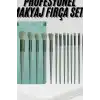 Makyaj Fırça Seti 13 Parça Çantalı - Fondöten Far Pudra ve Allık Fırçaları BX-316234