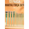 Makyaj Fırça Seti 13 Parça Yumuşak Kıllı Ergonomik Saplı Far Allık Fırçası BX-316253