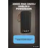 20000 mAh Powerbank Dahili Çoklu Kablolu ve Dijital Göstergeli Taşınabilir Şarj Cihazı BX-316260