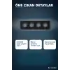 Dörtlü Çerçeve Metalik Siyah Grano Serisi Duvara Gömme Anahtar Priz 1 Adet BX-316263