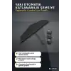 Yarı Otomatik Katlanabilir Şemsiye Orta Boy Siyah Desenli Ergonomik Saplı 1 Adet BX-316331