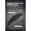 Yarı Otomatik Katlanabilir Şemsiye Orta Boy Siyah Desenli Ergonomik Saplı 1 Adet BX-316331