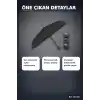 Yarı Otomatik Katlanabilir Şemsiye Orta Boy Siyah Desenli Ergonomik Saplı 1 Adet BX-316331