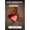 Peluş Oyuncak Ayıcık 25 cm Güllü Kalpli Tasarım - Sevimli Hediyelik Model BX-316344