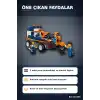 Motosiklet Taşıyıcı Kamyon Yapım Seti 88 Parça 2 Figürlü 4 Yaş Üzeri Çocuk Oyuncağı BX-316365
