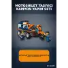 Motosiklet Taşıyıcı Kamyon Yapım Seti 88 Parça 2 Figürlü 4 Yaş Üzeri Çocuk Oyuncağı BX-316365
