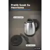 Paslanmaz Çelik Su Isıtıcı Kettle 1.8 Litre Otomatik Kapanan Gizli Rezistans Inox BX-316389