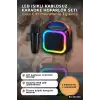 Karaoke Hoparlör Seti Çift Kablosuz Mikrofonlu Bluetooth 5.3 LED Işıklı BX-316400