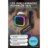 Karaoke Ses Sistemi 2 Kablosuz Mikrofonlu Bluetooth Hoparlör LED Işıklı BX-316403