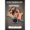 Karaoke Ses Sistemi 2 Kablosuz Mikrofonlu Bluetooth Hoparlör LED Işıklı BX-316403