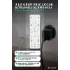 3lü Grup Priz Çocuk Korumalı Klemensli 16A 250V Topraklı 2P+E Çoklu Priz BX-316415