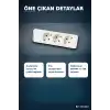 3lü Grup Priz Çocuk Korumalı Klemensli 16A 250V Topraklı 2P+E Çoklu Priz BX-316415