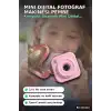 Mini Dijital Fotoğraf Makinesi 2,01 İnç Ekran Type C Şarjlı Pembe Cep Boy BX-316416