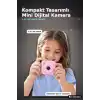 Mini Dijital Fotoğraf Makinesi 2,01 İnç Ekran Type C Şarjlı Pembe Cep Boy BX-316416