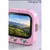 Mini Dijital Fotoğraf Makinesi 2.01 İnç Ekranlı Type C Şarjlı Pembe Kamera BX-316419
