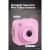 Mini Dijital Fotoğraf Makinesi 2.01 İnç Ekranlı Type C Şarjlı Pembe Kamera BX-316419