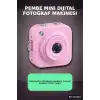 Mini Dijital Fotoğraf Makinesi 2.01 İnç Ekranlı Type C Şarjlı Pembe Kamera BX-316419