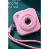 Mini Dijital Fotoğraf Makinesi 2,01 Inç Ekran Type C Şarj Pembe Cep Boy BX-316420