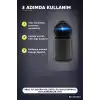 Araç İçi Sigara Küllüğü LED Işıklı Kapaklı Oto Bardaklık Uyumlu Kül Tablası BX-316523