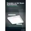 Kare Sıva Üstü LED Panel Armatür 25W 6400K Beyaz Işık 21 cm Tavan Lambası BX-316573