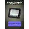 LED Projektör 30W 3200K Gün Işığı Ultra Slim IP66 Dış Mekan Aydınlatma BX-316694