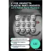 V For Vendetta Maske 12 Adet Plastik Parti Maskesi Lastikli Kostüm Yüz Aksesuarı BX-316708