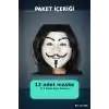 V For Vendetta Maske 12 Adet Plastik Parti Maskesi Lastikli Kostüm Yüz Aksesuarı BX-316708