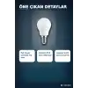 LED Top Ampul E14 İnce Duy 6W 6500K Beyaz Işık 540 Lümen Avize Aplik Ampulü BX-316723