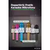 Karaoke Mikrofon Hoparlörlü Kablosuz USB Şarjlı Krom Kaplama 800 mAh 1 Adet BX-316736