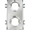 İkili Kare Cam Spot Lamba - GU10 Duy LED Çerçeveli 4000K Kristal Tavan Armatürü, 1 Adet BX-316744
