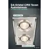 İkili Kare Cam Spot Lamba - GU10 Duy LED Çerçeveli 4000K Kristal Tavan Armatürü, 1 Adet BX-316744
