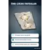İkili Kare Cam Spot Lamba - GU10 Duy LED Çerçeveli 4000K Kristal Tavan Armatürü, 1 Adet BX-316744
