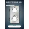 İkili Kare Cam Spot Lamba - GU10 Duy LED Çerçeveli 4000K Kristal Tavan Armatürü, 1 Adet BX-316744