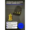 Ramazan LED Işık Orta Boy Altıgen Kubbe Dekoratif Gece Lambası 12 Adet BX-316786