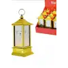 Ramazan LED Işık Kare Kubbe Tasarımlı Pilli Dekoratif Aydınlatma 12 Adet Gold BX-316787