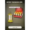 Ramazan LED Işık Kare Kubbe Tasarımlı Pilli Dekoratif Aydınlatma 12 Adet Gold BX-316787