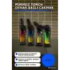 Pürmüz Torch Çakmak Metalize Oynar Başlıklı Ayakta Durabilen 12 cm 12 Adet BX-316791