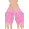 Neon Pembe File Parmaksız Eldiven 11 cm - 80ler 90lar Parti Kostüm Aksesuarı BX-316797
