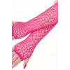 File Parmaksız Eldiven Neon Pembe 26 Cm - Retro 80ler Disco Kostüm Aksesuarı BX-316798