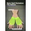File Parmaksız Kısa Eldiven Neon Yeşil 11 cm - Retro Parti Kostüm Aksesuarı BX-316801