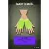 File Parmaksız Kısa Eldiven Neon Yeşil 11 cm - Retro Parti Kostüm Aksesuarı BX-316801