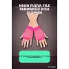 File Parmaksız Kısa Eldiven 11 cm - Neon Fuşya Pembe 80ler 90lar Parti BX-316802