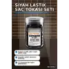 Siyah Lastik Saç Tokası 1200 Adet Paket - Günlük Saç Toplama İçin İnce Lastik BX-316812