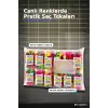 Neon Lastik Saç Tokası 1200 Adet Paket - Renkli Saç Örgü ve Şekillendirme BX-316813