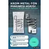 Fön Makinesi Askısı Krom Metal Banyo Fönlük Kendinden Yapışkan Askı Aparatı BX-316845